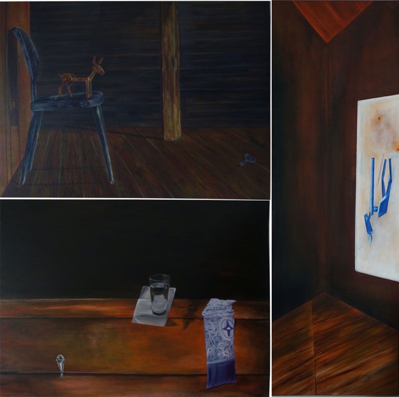 Wooden Horse - A Self Portrait, Oil On Canvas, 72 x 72